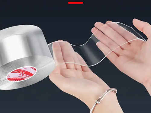 the image show that many big transparent tape use thick film